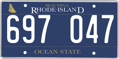 RI license plate 697047