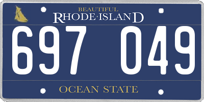 RI license plate 697049