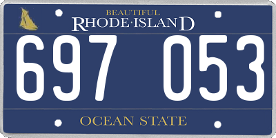 RI license plate 697053