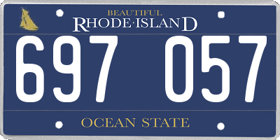 RI license plate 697057