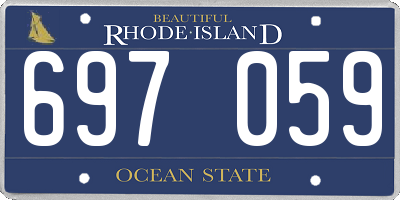 RI license plate 697059