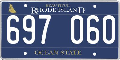 RI license plate 697060