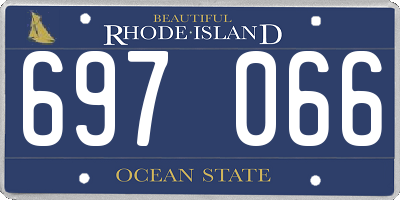 RI license plate 697066