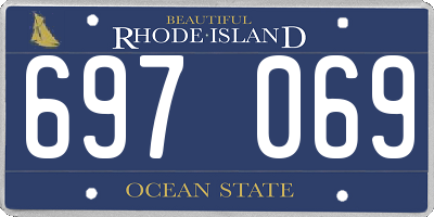 RI license plate 697069