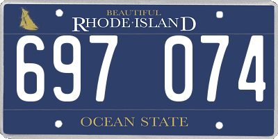 RI license plate 697074