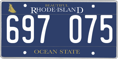 RI license plate 697075