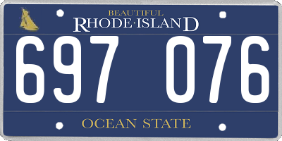 RI license plate 697076