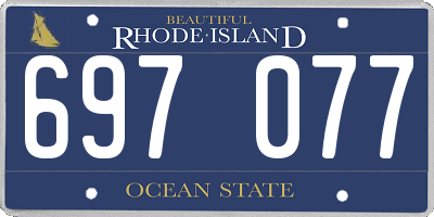 RI license plate 697077