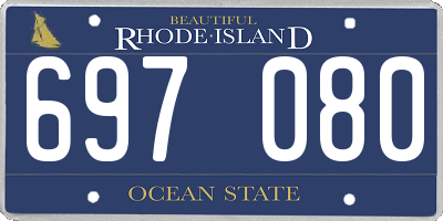 RI license plate 697080
