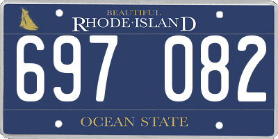 RI license plate 697082