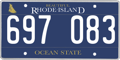 RI license plate 697083