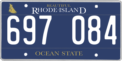 RI license plate 697084