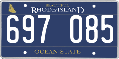 RI license plate 697085