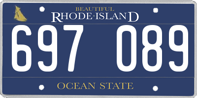 RI license plate 697089