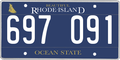 RI license plate 697091