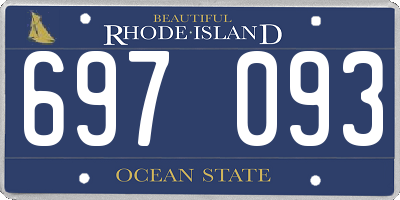 RI license plate 697093