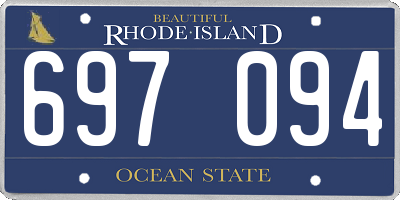 RI license plate 697094