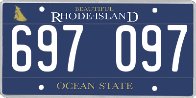 RI license plate 697097