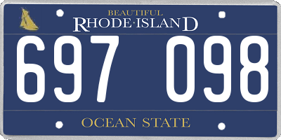 RI license plate 697098