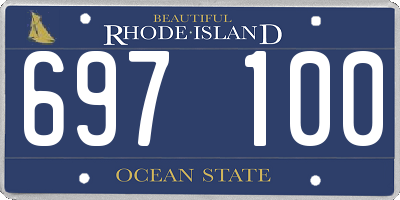RI license plate 697100