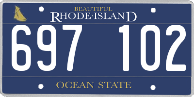 RI license plate 697102