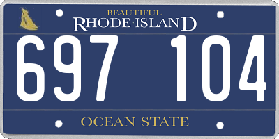 RI license plate 697104