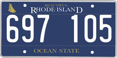 RI license plate 697105