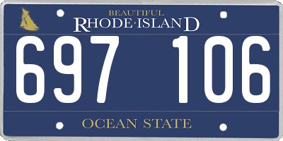 RI license plate 697106