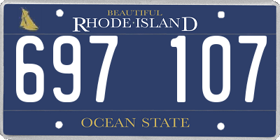 RI license plate 697107