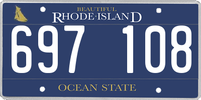 RI license plate 697108