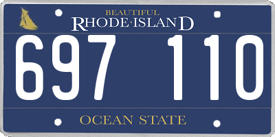 RI license plate 697110