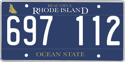 RI license plate 697112