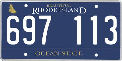 RI license plate 697113