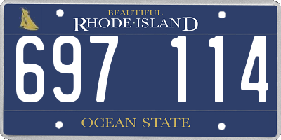 RI license plate 697114