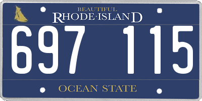 RI license plate 697115