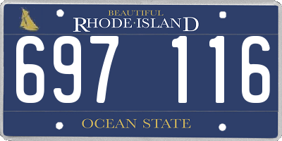 RI license plate 697116
