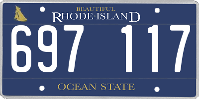 RI license plate 697117