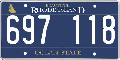 RI license plate 697118