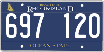 RI license plate 697120