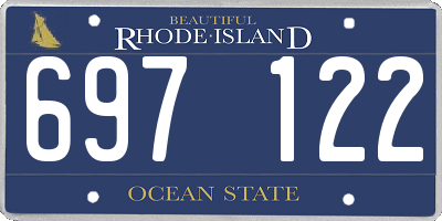 RI license plate 697122