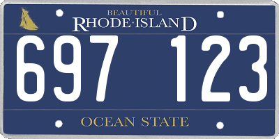 RI license plate 697123