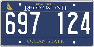 RI license plate 697124
