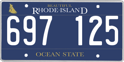 RI license plate 697125