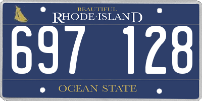 RI license plate 697128