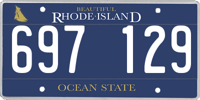 RI license plate 697129