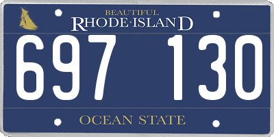 RI license plate 697130