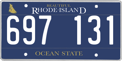 RI license plate 697131