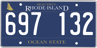 RI license plate 697132