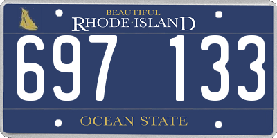 RI license plate 697133