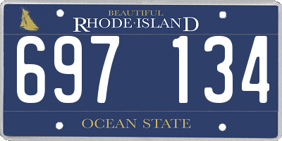 RI license plate 697134